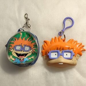Rugrats Chuckie Finster Keychain Set - Orange and Purple